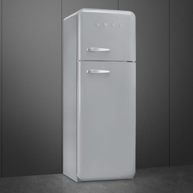 Smeg FAB30RSV6UK Retro Fridge Freezer Right Hand Hinge - Silver