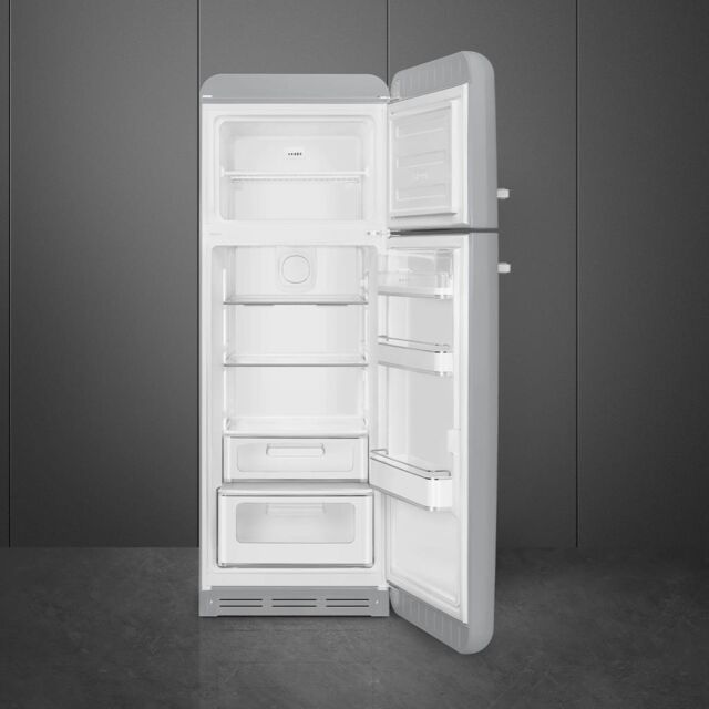 Smeg FAB30RSV6UK Retro Fridge Freezer Right Hand Hinge - Silver
