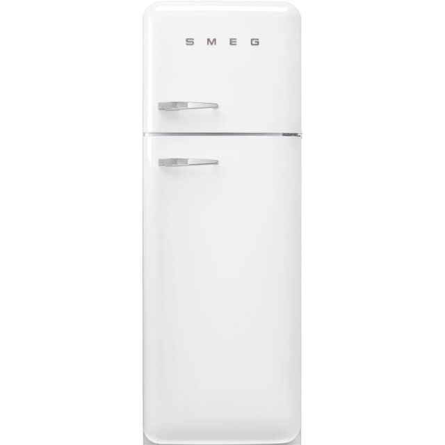 Smeg FAB30RWH5UK 60cm 50s Style Right Hand Hinge Freezer over Fridge, White
