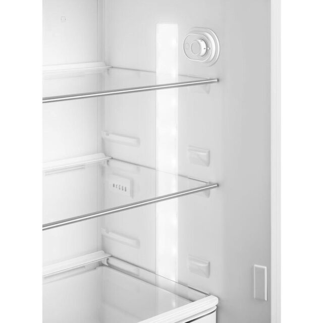 Smeg FAB30RWH5UK 60cm 50s Style Right Hand Hinge Freezer over Fridge, White