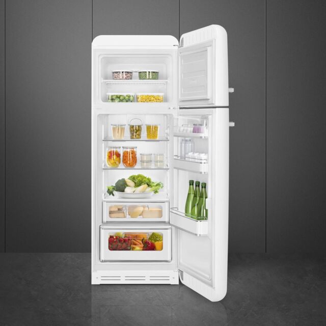 Smeg FAB30RWH6UK Retro Fridge Freezer Right Hand Hinge - White