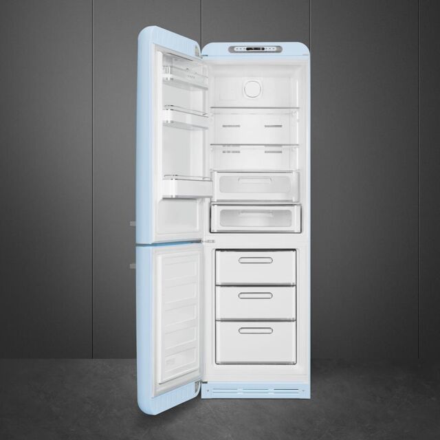 Smeg FAB32LPB6UK Retro Fridge Freezer Left Hand Hinge - Pastel Blue