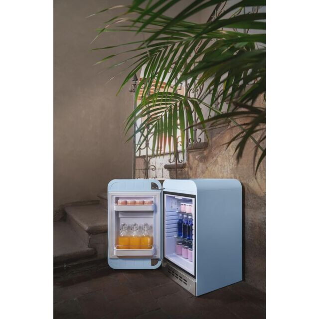 Smeg FAB5LPB6 Retro Mini Fridge Left Hand Hinge - Pastel Blue