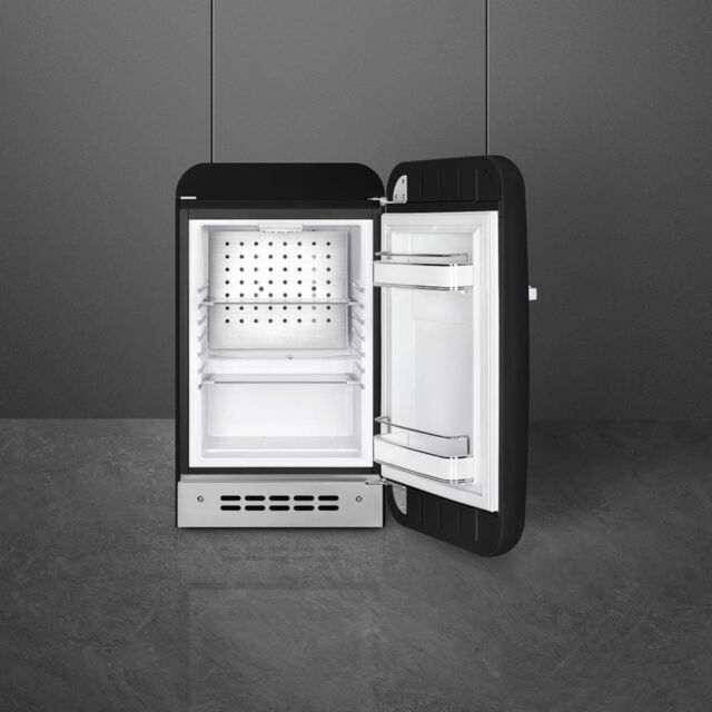 Smeg FAB5RBL6 Retro Mini Fridge Right Hand Hinge - Black