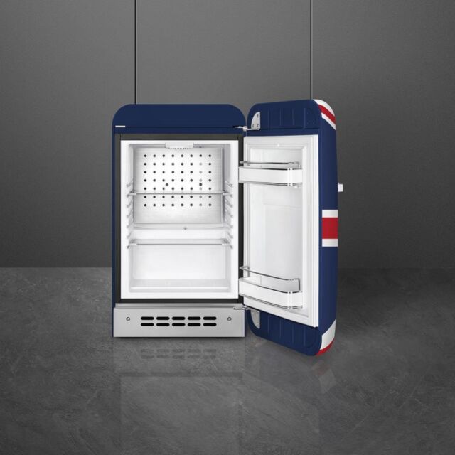 Smeg FAB5RDUJ5 40cm 50s Style Small Left Hand Hinge Minibar, Union Jack