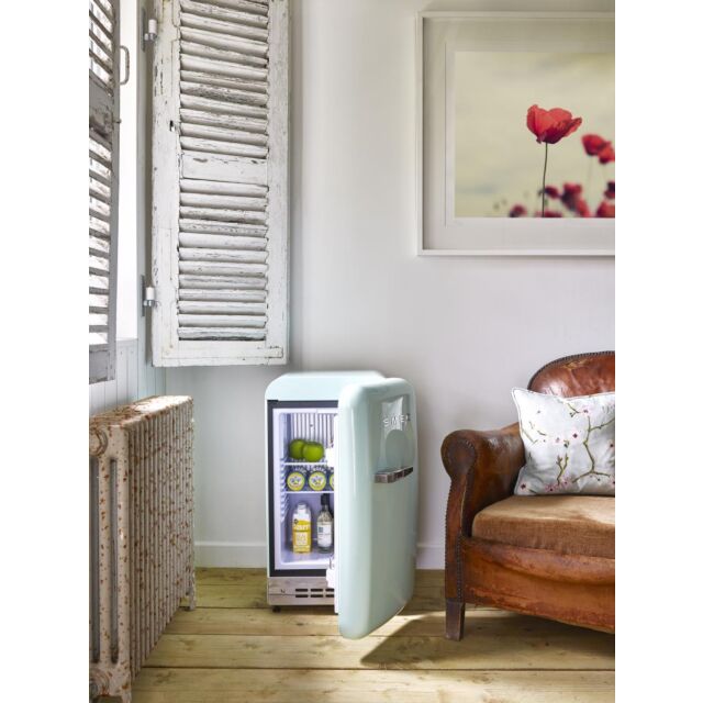 Smeg FAB5RPG6 Retro Mini Fridge Right Hand Hinge - Pastel Green