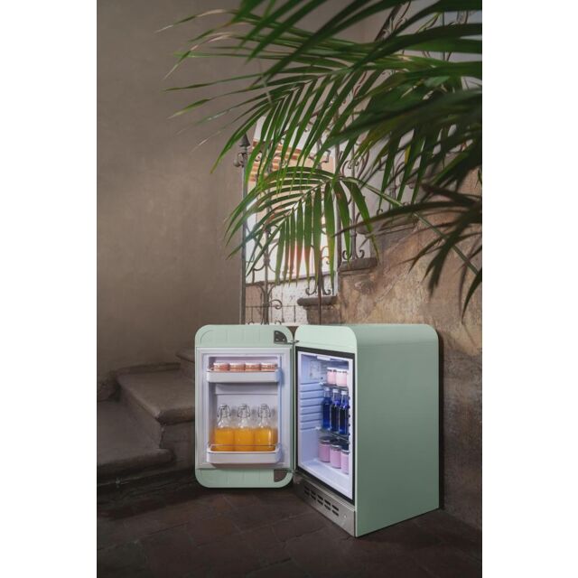Smeg FAB5RPG6 Retro Mini Fridge Right Hand Hinge - Pastel Green