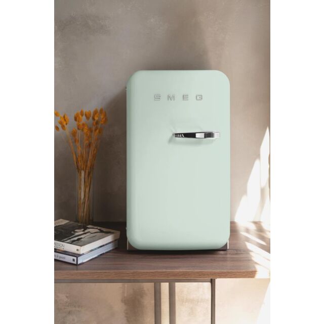 Smeg FAB5RPG6 Retro Mini Fridge Right Hand Hinge - Pastel Green