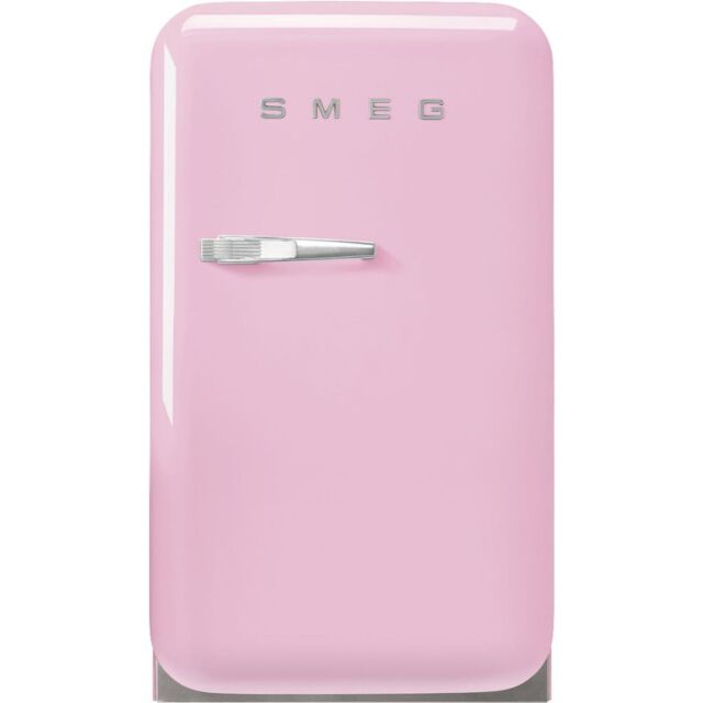 Smeg FAB5RPK6 Retro Mini Fridge Right Hand Hinge - Pink