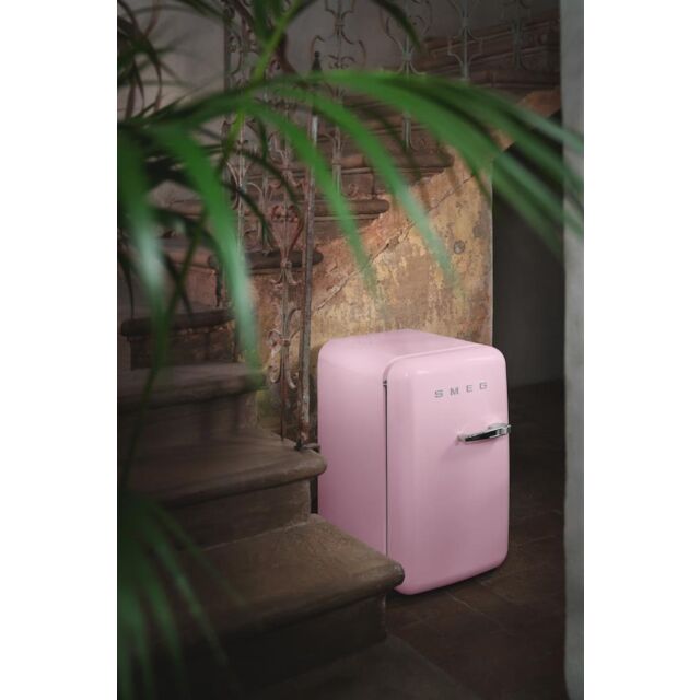 Smeg FAB5RPK6 Retro Mini Fridge Right Hand Hinge - Pink