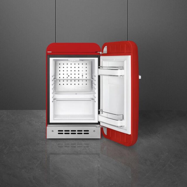 Smeg FAB5RRD6 Retro Mini Fridge Right Hand Hinge - Red