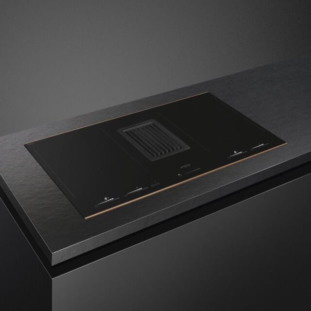 Smeg HOBD682R1 83cm Dolce Stil Novo Venting Induction Hob with Copper Trim