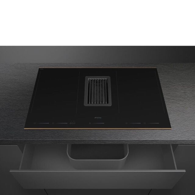 Smeg HOBD682R1 83cm Dolce Stil Novo Venting Induction Hob with Copper Trim