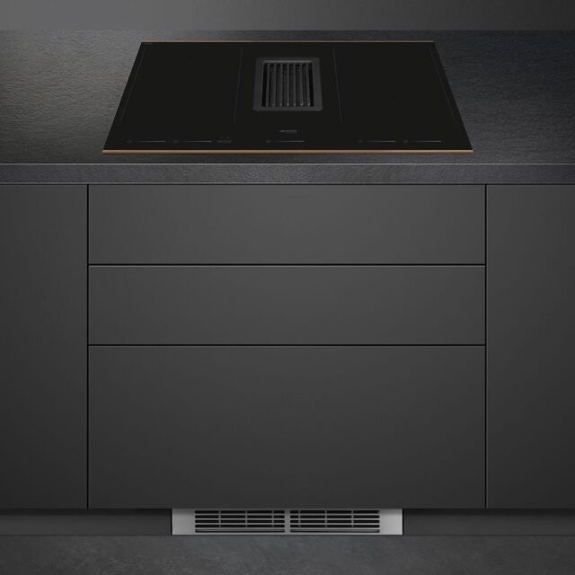 Smeg HOBD682R1 83cm Dolce Stil Novo Venting Induction Hob with Copper Trim