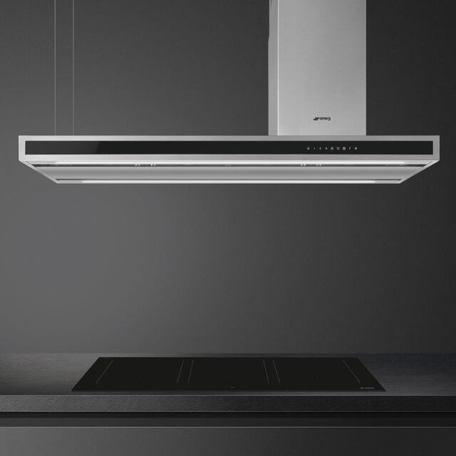 Smeg KLTI12L4X 120cm Alta Island Hood in Stainless Steel Auto Vent 2.0