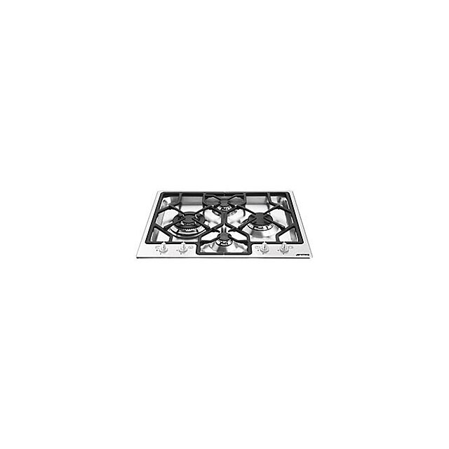 Smeg PGF64-4 62cm Classic Gas Hob, Stainless Steel