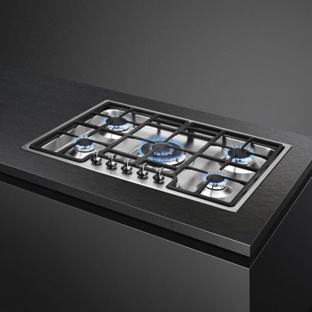 Smeg PGF75-4 72cm Classic Gas Hob, Stainless Steel