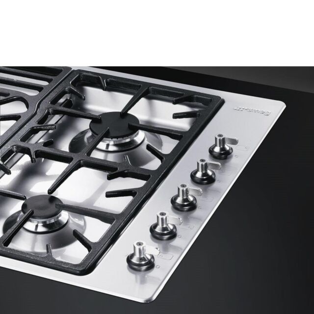 Smeg PGF95-4 87cm Classic Gas Hob, Stainless Steel