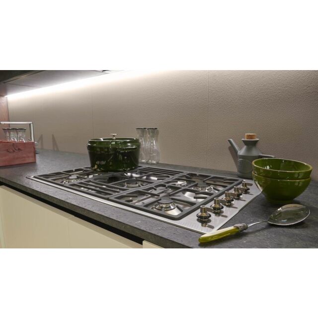 Smeg PGF95-4 87cm Classic Gas Hob, Stainless Steel