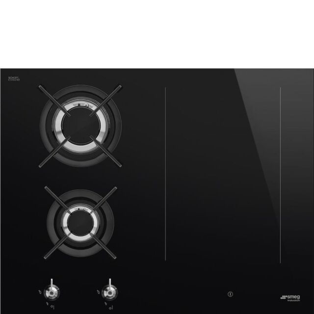Smeg PM3643D 65cm Classic Mixed Fuel Hob 2 Gas Burners 1 Induction Multizone