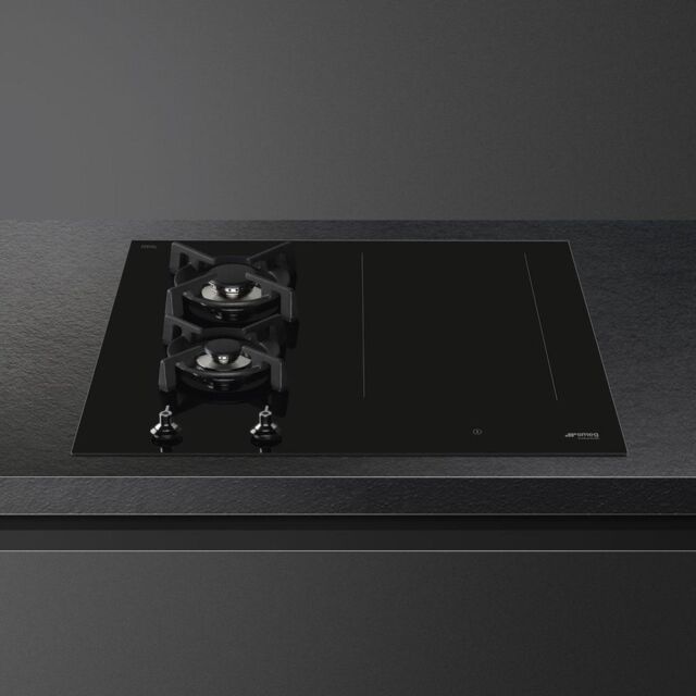 Smeg PM3643D 65cm Classic Mixed Fuel Hob 2 Gas Burners 1 Induction Multizone