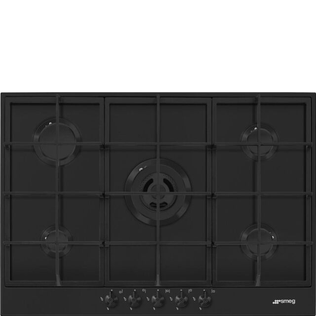 Smeg PX375MB 75cm Classic Gas Hob, Matte Black