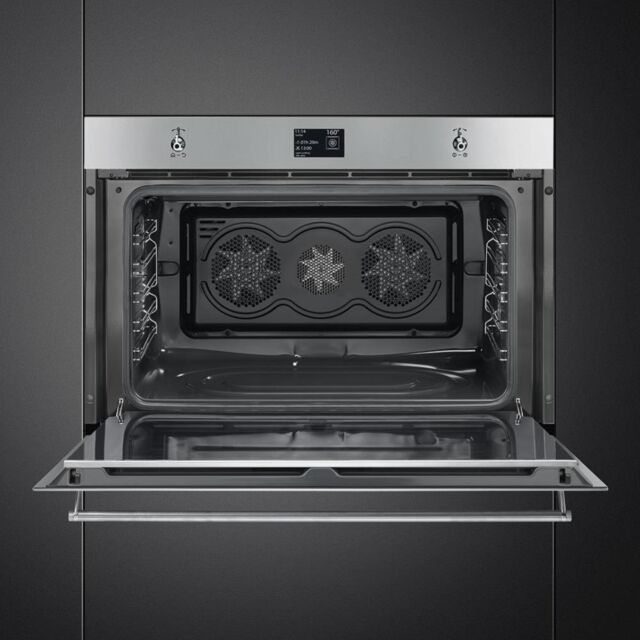Smeg SFP9395X1 90cm Classic Pyrolytic Single Oven, Stainless Steel