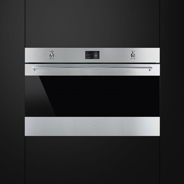 Smeg SFP9395X1 90cm Classic Pyrolytic Single Oven, Stainless Steel