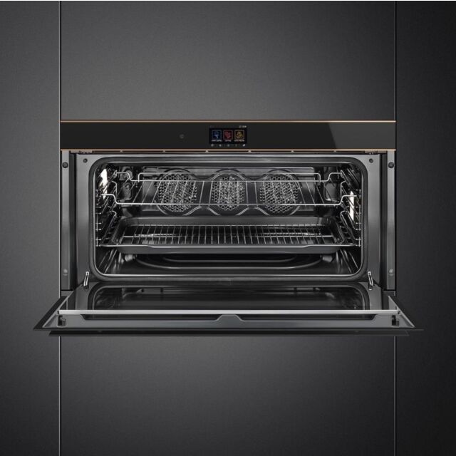 Smeg SFPR9604TNR 90cm Dolce Stil Novo Pyrolytic Single Oven Copper Trim