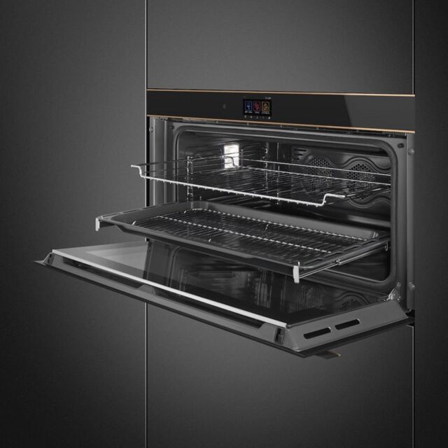 Smeg SFPR9604TNR 90cm Dolce Stil Novo Pyrolytic Single Oven Copper Trim