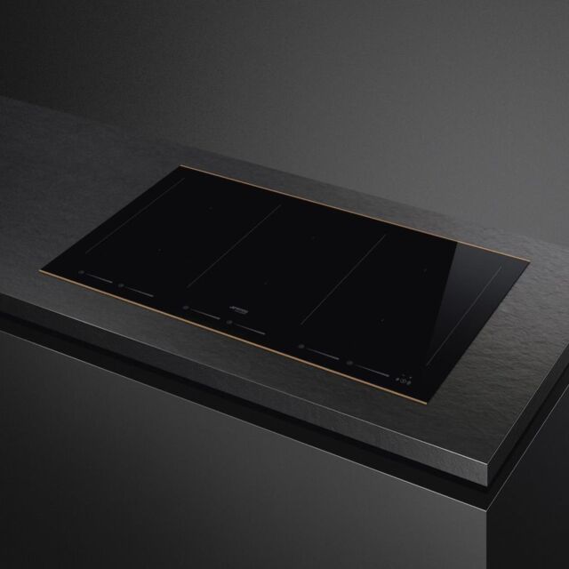Smeg SIM6964R 90cm Dolce Stil Novo Induction Hob with Copper Trim