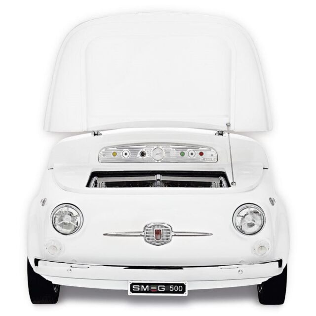 Smeg SMEG500B 50s Retro Style FIAT 500 Refrigerator, White