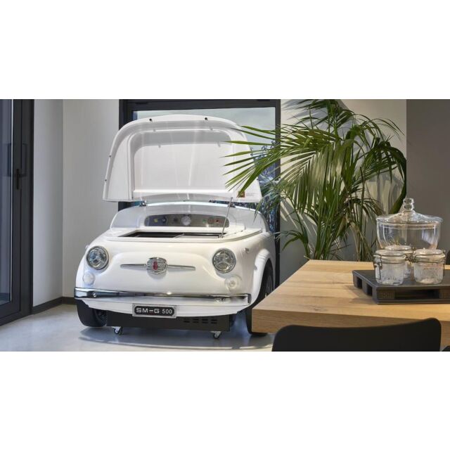 Smeg SMEG500B 50s Retro Style FIAT 500 Refrigerator, White