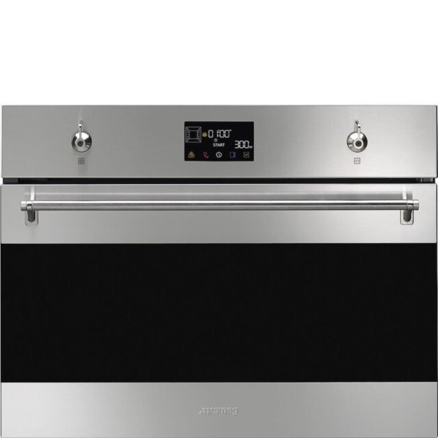 Smeg SO4302M1X 45cm Classic Combi Microwave, Stainless Steel