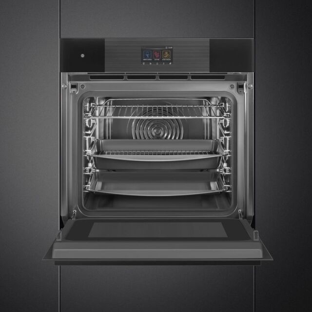 Smeg SO6104APB3 60cm Linea Omnichef Single Oven, Black