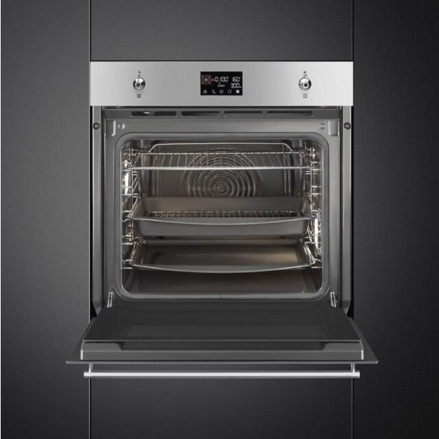 Smeg SOP6302TX 60cm Classic Pyrolytic Single Oven in Stainless Steel