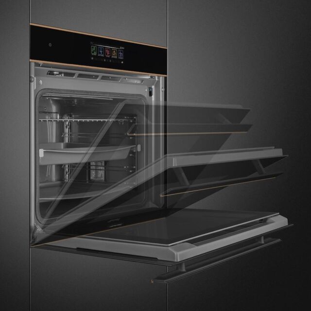 Smeg SOP6606S2PNR 60cm Dolce Stil Novo Pyrolytic SteamOne Oven with Copper Trim