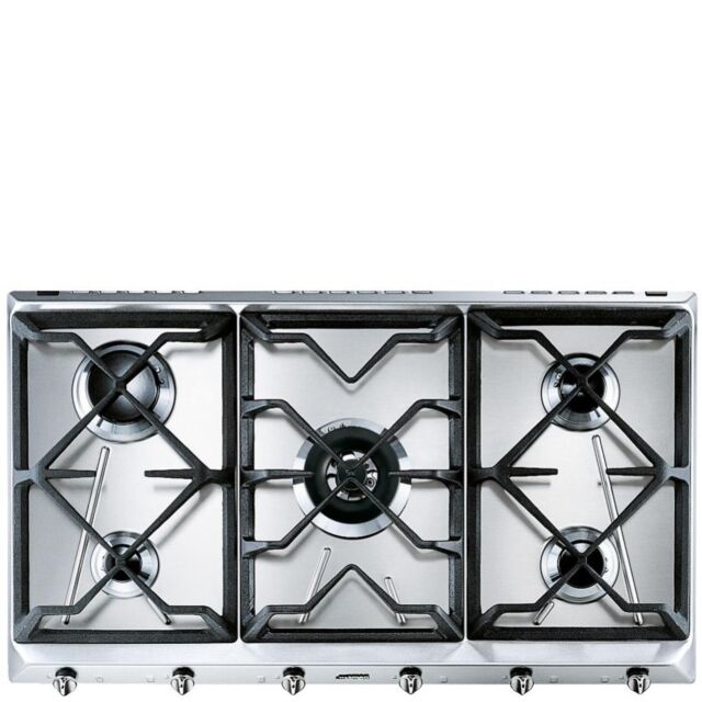 Smeg SRV596GH5 89cm Cucina Gas Hob, Stainless Steel