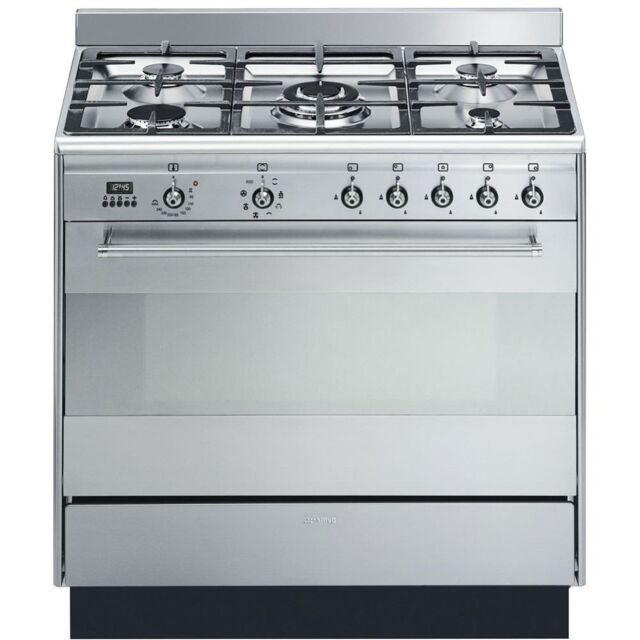 Smeg SUK91MFX9 90cm Concert Dual Fuel Range Cooker, Stainless Steel