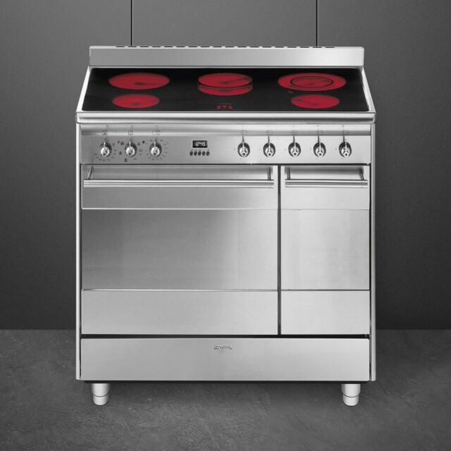 Smeg SUK92CMX9 90cm Concert Electric Range Cooker, Stainless Steel