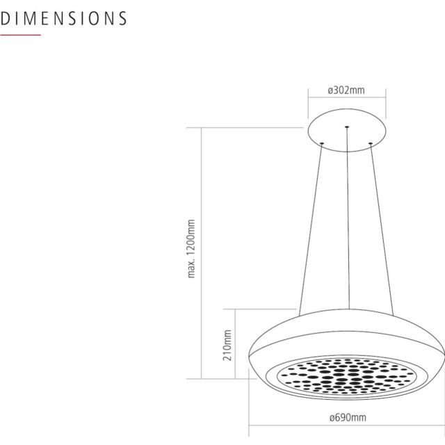 Caple CR700 Island chimney Hood