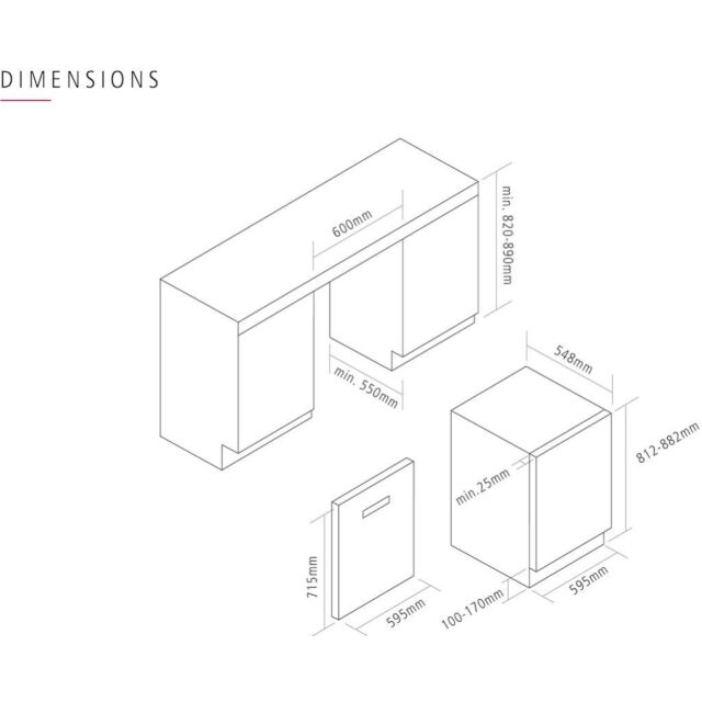 Caple RBR7 Built-Under Larder Fridge With Ice Box