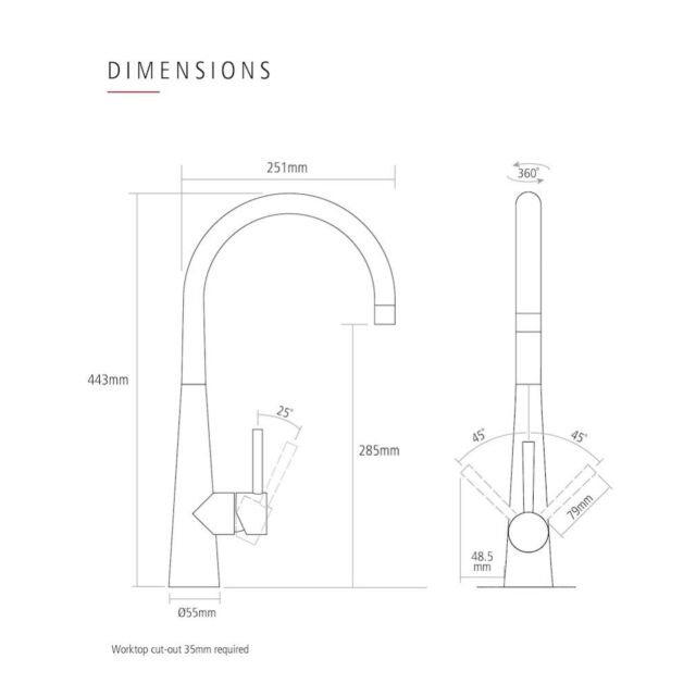 Caple RID/GM Dual Lever Mixer Tap