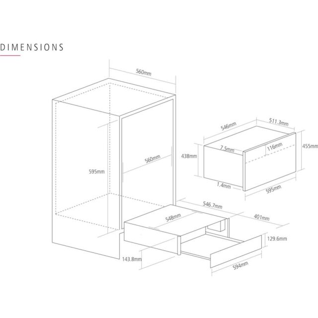 Caple SD140BK Warming Drawer