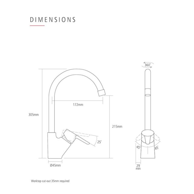 Caple SWA/CH Swanson Single Lever tap