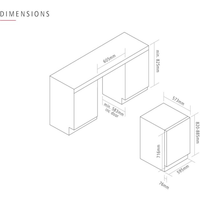 Caple WI6234 Classic Undercounter Dual Zone Wine Cabinet