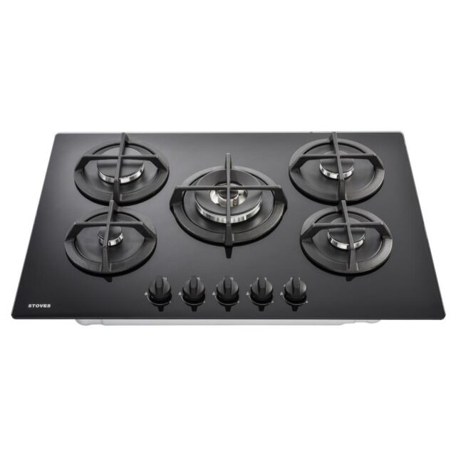 Stoves ST GTG75C Blk 75cm Gas through Glass Hob