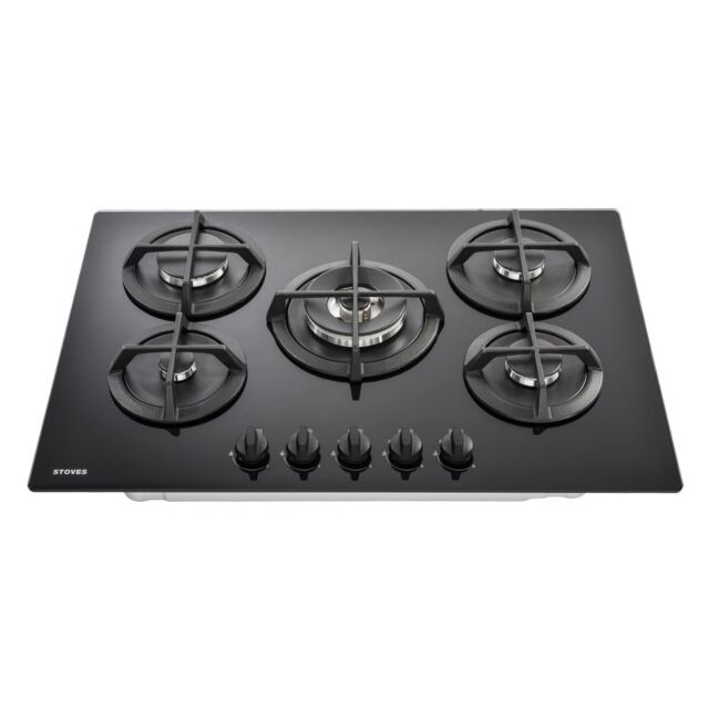 Stoves ST GTG75C Blk 75cm Gas through Glass Hob