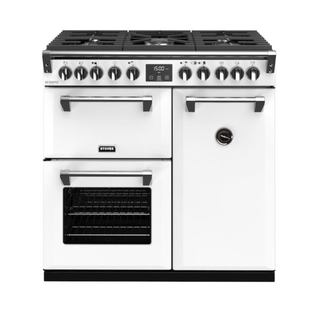Stoves ST RICH DX S900DF CB Iwh 90cm Dual Fuel Range Cooker