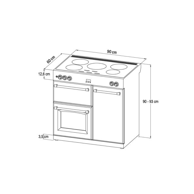 Stoves ST RICH DX S900Ei CB Tbl 90cm Electric Induction Range Cooker